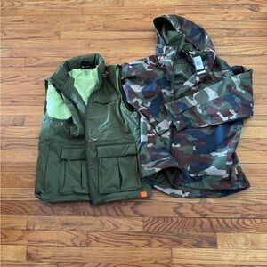 IVY Park 2fer Adidas Green Vest and Camouflage Jacket Set